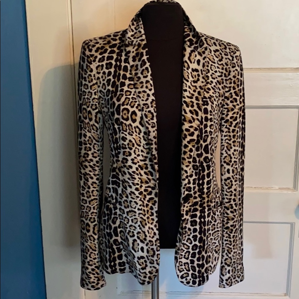 Zara animal print blazer